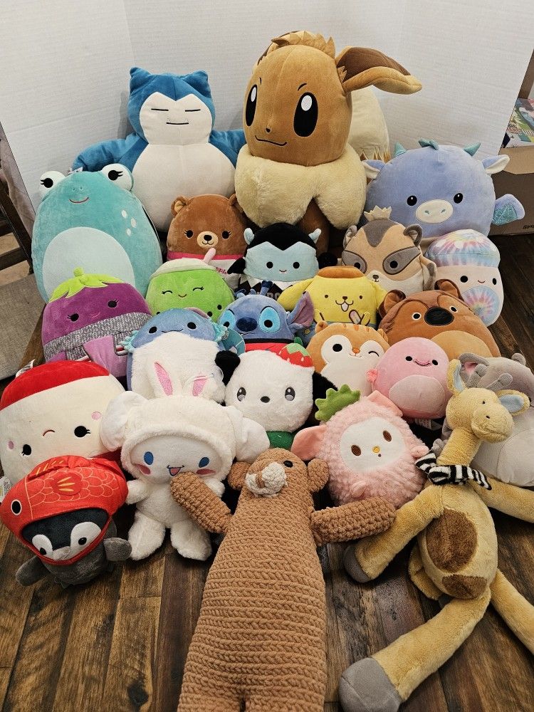 Collection Of Various Plush Toys