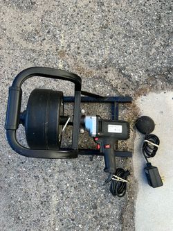 Used Drain Snake Maintenance Warehouse with pedal 1/2in x 25Ft