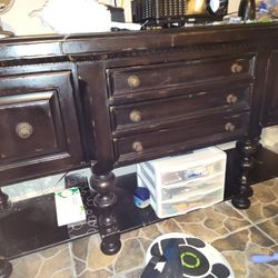 Console Table W 3 Drawers N 2 Side Doors