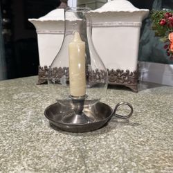 Princess House Brass And Glass Cambridge Candle
