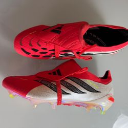 adidas Predator fold-over tongue, red/white colorway