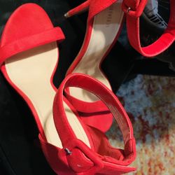 Faux Suede  Red Stiletto 