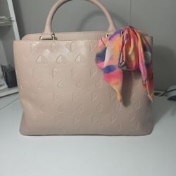 NWOT Pale Pink Betsey Johnson Polyurethane Satchel Handbag