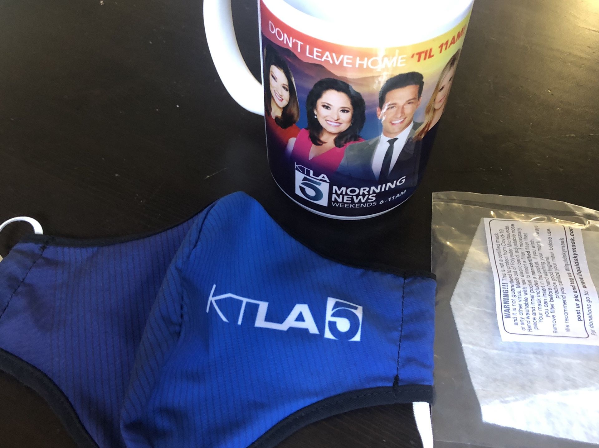 KTLA Channel 5 News Mask and Coffee Mug
