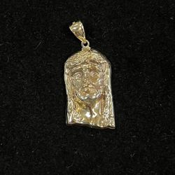 14K Jesus Piece Pendant Full Both Sides