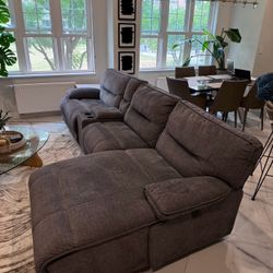 L Shape Reclining Sofa 125"