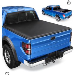 Soft Roll-up Truck Bed Tonneau Cover for Ford F-150 2015-2023 with 6’5” bed