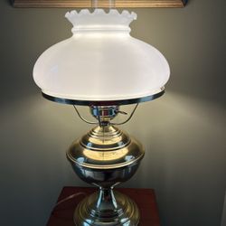 Vintage Brass Hurricane Lamp