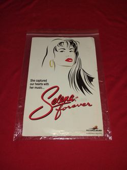 Rare Vintage Old Selena Forever Promotional Print Post Card - about 6 by 9 inches