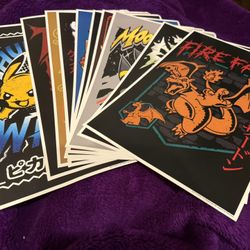 POKÉMON 10 Posters Charizard, Pikachu, Gengar, Gyarados, Umbreon & more - 