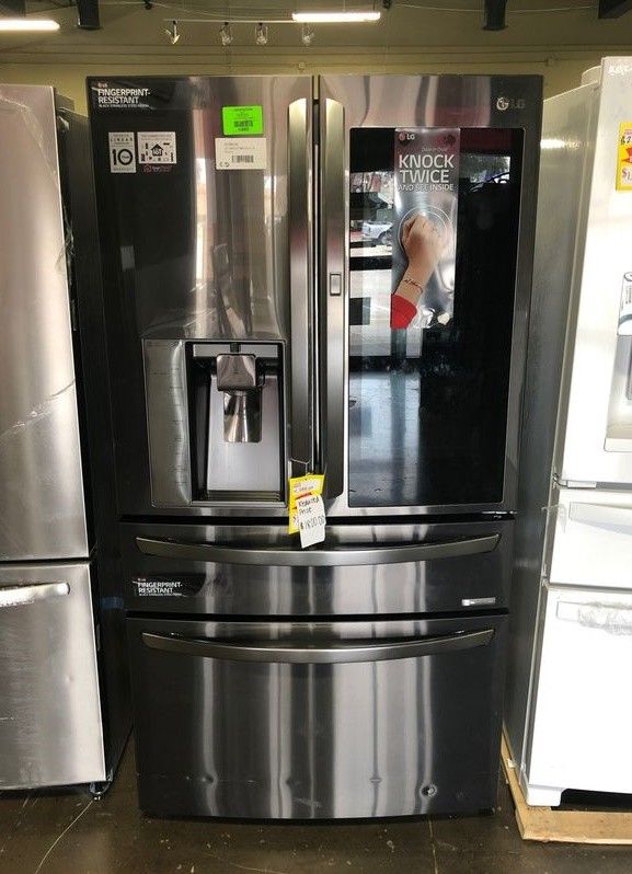 LG Dark Stainless Counter Depth French Door Refrigerator LF B