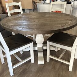 Living Spaces Dining Table With Chairs 