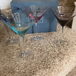 Set Of 4 Vintage Marquis Waterford Martini Glasses