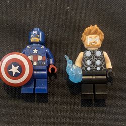 LEGO Captain America Thor mini Figures 