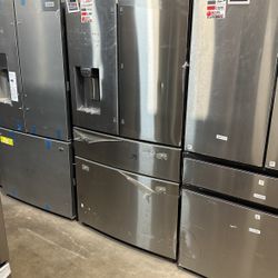 Refrigerator 4- Door New Dent On Front 