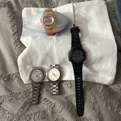 To Michael Kors, one Casio one baby G-Shock