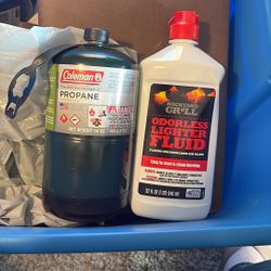 Coleman 1 lb All-Purpose Propane Tank– Brand New, Sealed! + Lighter Fluid