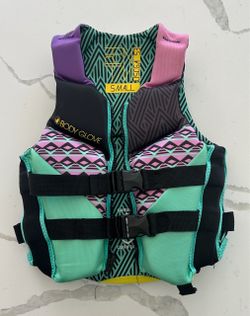 Body Glove Phantom Women’s PFD Adult Life Jacket, SMALL, Aqua / Purple