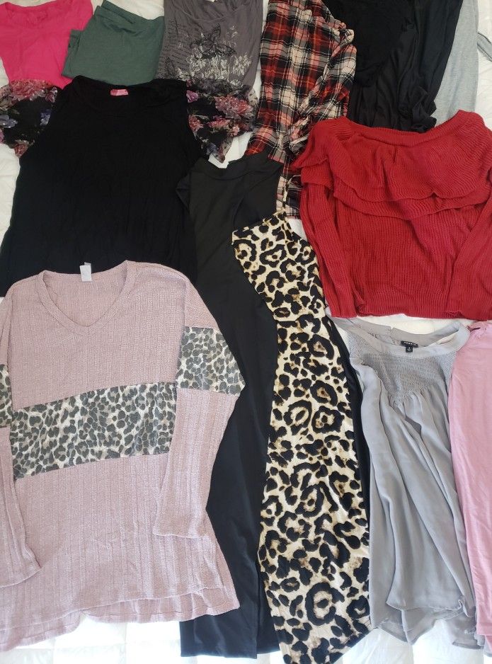 Women's Size 3X Clothing Collection! Dress, Variety Of Tops & Sweaters! Price For All!
