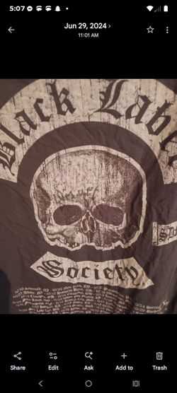 VINTAGE Black Label Society Shirt SIGNED By All 4 Members '06-'07 Tour UNWORN Deadstock