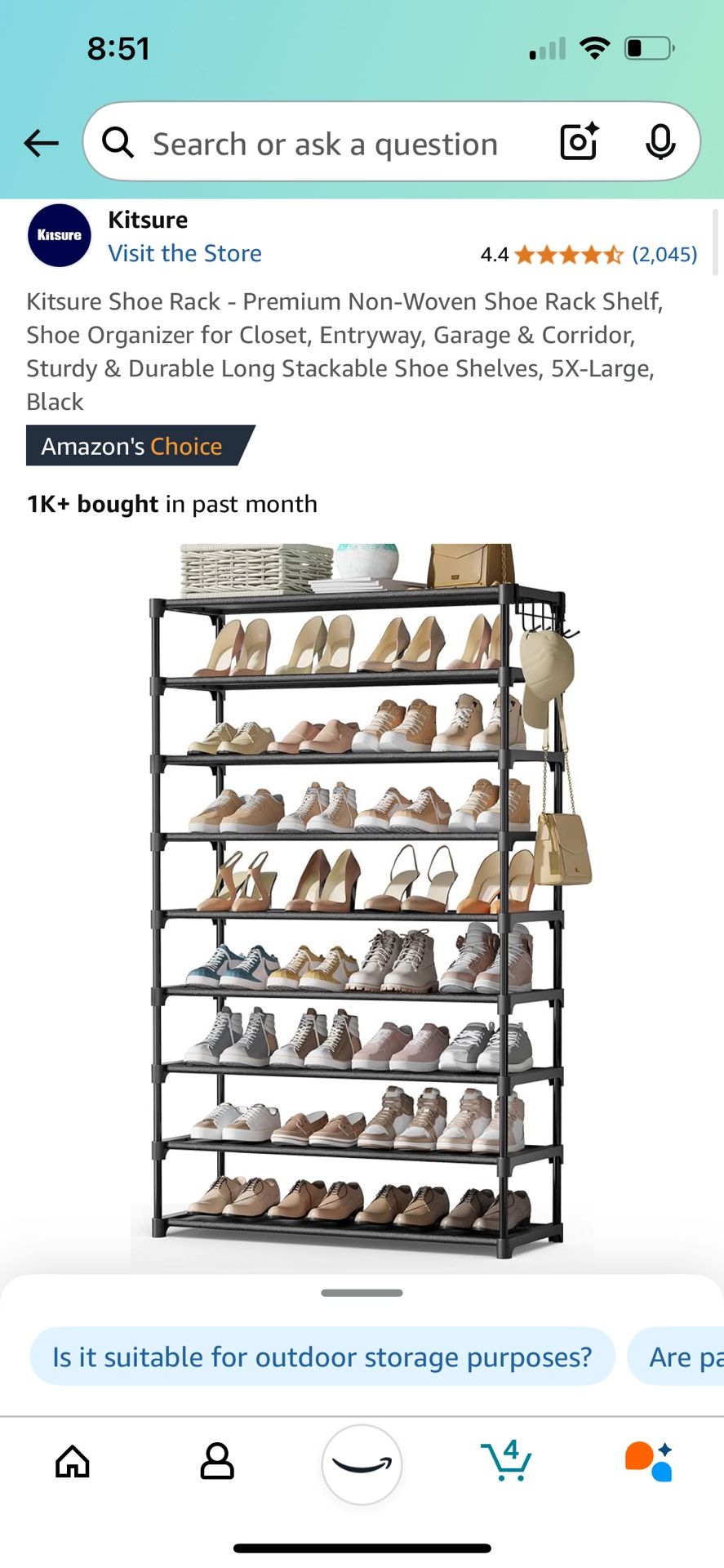 Shoe Rack 9 Shelves