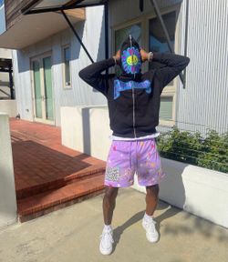 Blank and purple Euphoric Hoodie Full zip Up