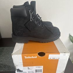 Big Kid's Timberland 6 In. Premium Boot Black Size 5 m/m