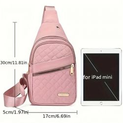 Women sling bag  made nylon, lightweight and waterproof.  ***ADJUSTABLE*** sling backpack can adjust to most sizes for comfortable wear of the small b
