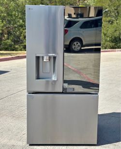LG 26 Cu. Ft. Counter-Depth French Door Refrigerator 36-Inch Wide in PrintProof Stain...