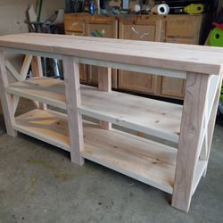 Rustic X Farmhouse Console Table