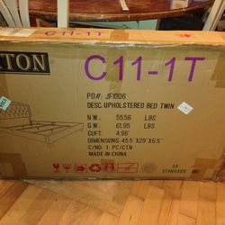 upholstered bed twin brand new