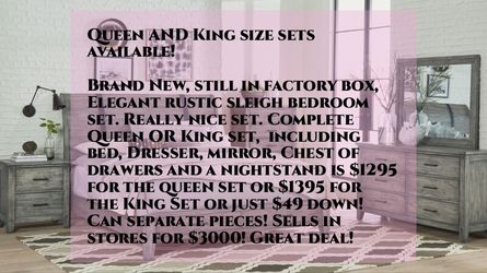 Gorgeous Brand New Bedroom Set Still in Box
