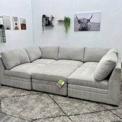 Grey Sectional Couch - Free Delivery 