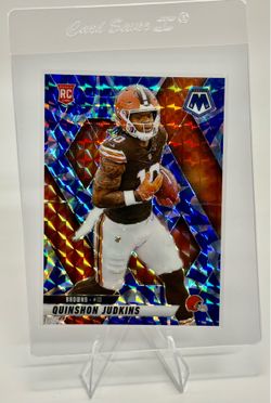 2025 Mosaic Quinshon Judkins Blue  Orange Reactive Prizm # 365 Browns