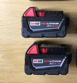 2 Milwaukee M18 Batteries. Brand NEW.  NUEVO.