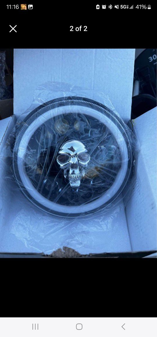 7" LED Skull Headlight