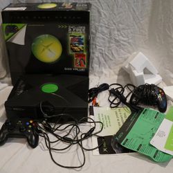Original Xbox Console Complete With Box