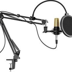 Microphone Boom Arm Stand w/ Pop Filter – AMADA (New in Box)