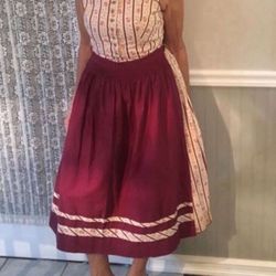Original German Alphorn Dirndl - medium - Authentic and not a costume. Perfect for October fest! 🍺 It Also Comes With A Blouse!