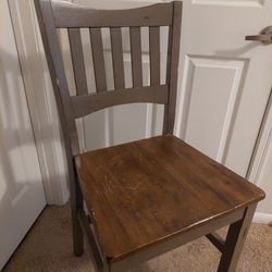 Set of Wooden Bar Height Chairs