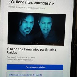 Temerarios Tickets