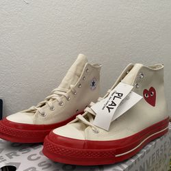 Size 11 - Converse Comme des Garçons Play x Chuck 70 High Pristine Red