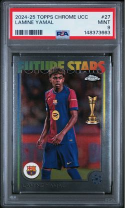 PSA 9 Lamine Yamal Future Stars – 2024-25 Topps Chrome UEFA #27