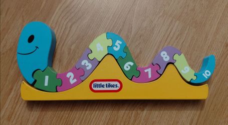Little Tikes Wooden Number Worm Puzzle