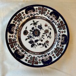 Japanese Vintage Bread Plate - Double Phoenix Nikko Ironstone Japan Imari Floral Cobalt