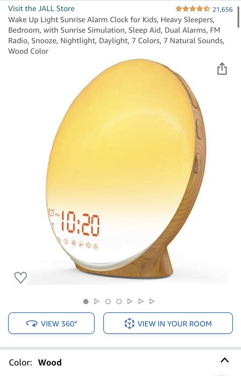 Jall Sunrise Light Alarm Clock With Radio And Sounds