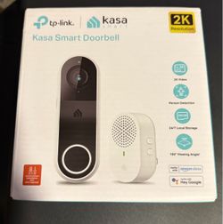 TP-Link Kasa Smart 2K Video Doorbell – Brand New Sealed