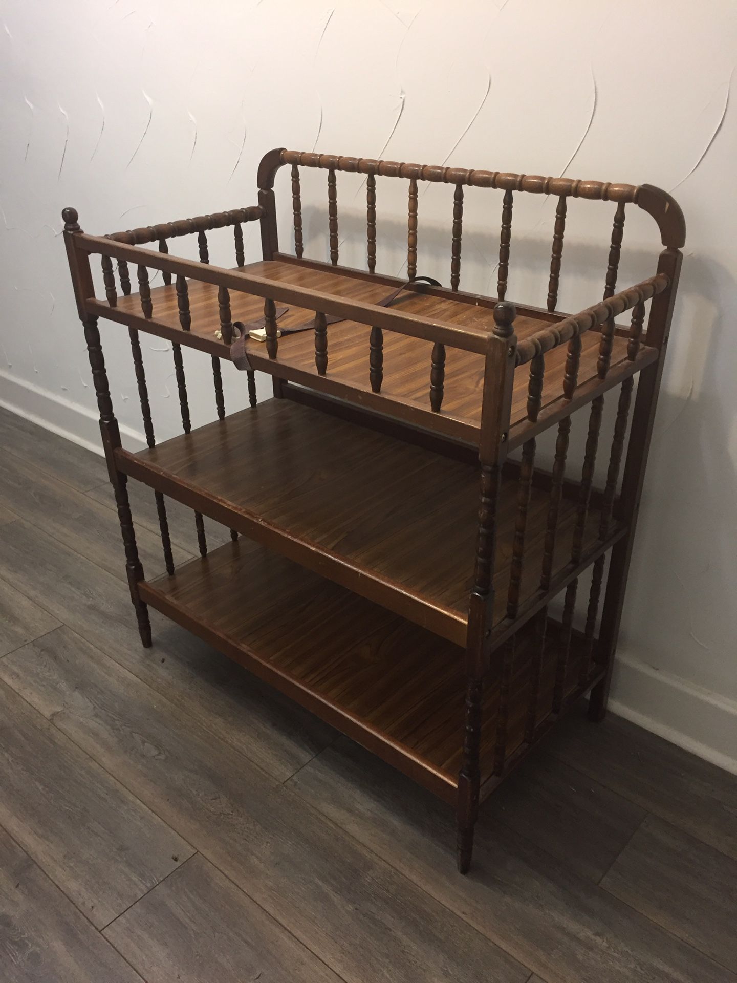 wooden baby changing table