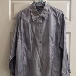 Brand New Lane Bryant Ladies Stripe Shirt Size 20 (no Stretch)