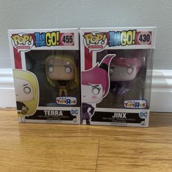 Teen Titans Go! Funko Pop Lot – Terra #455 & Jinx #430 (Toys “R” Us Exclusives)